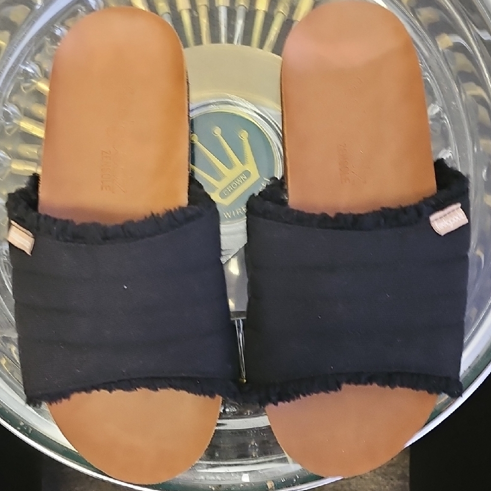 Elegant Black Fringed Slippers Super Soft Inside P#8